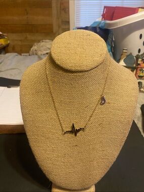 Fashion Jewelry Gold Heartbeat Pulse Necklace
